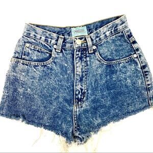 Sasson Vintage RARE Acid Wash Cutoff Denim Jean Shorts 6